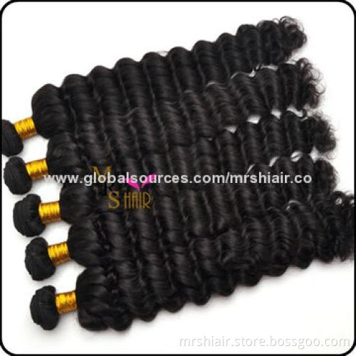 20-inch Natural Color Water Wave Unprocessed Peruvian Virgin Hair